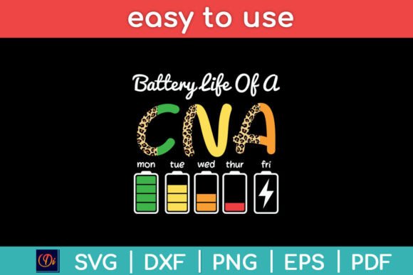 Battery Life of a Cna Nurse Week Graphics for Crafts