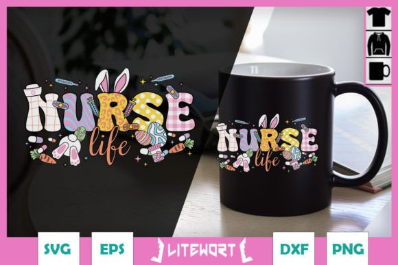 Easter Nurse SVG: Retro Graphics for Crafts