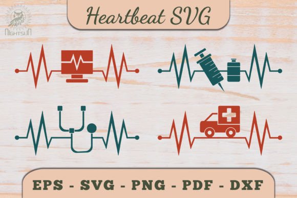 Medical Heartbeat SVG 1 for Graphics and Crafts