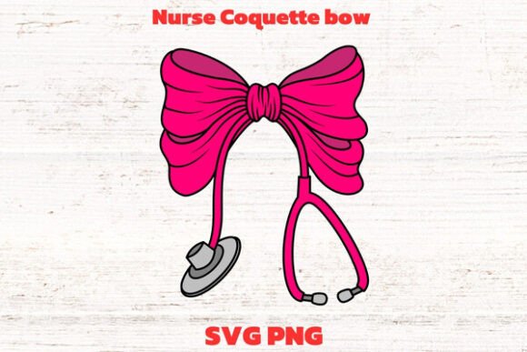 Nurse Coquette Bow SVG: Stylish Graphics for Crafts