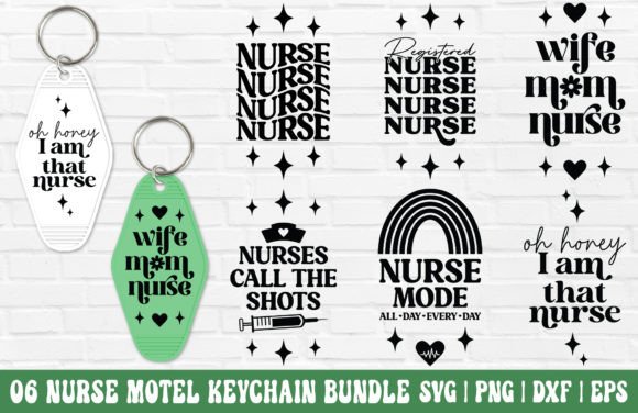 Nurse Motel Keychain SVG Bundle: Graphics and Crafts