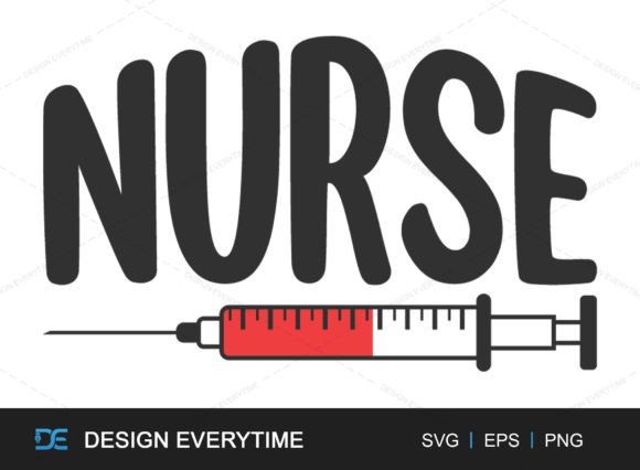 Nurse Typography SVG: Premium Graphics for Crafts