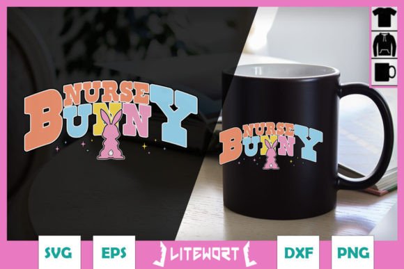 Retro Nurse Bunny Easter SVG for Crafts & Graphics