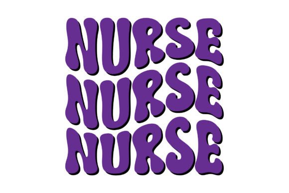 Retro Wavy Nurse Graphics for Crafts and Branding